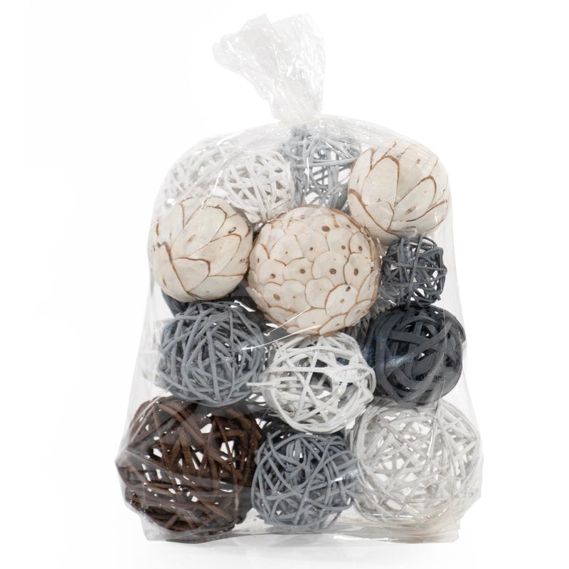 ANDALUCA Decorative Balls Vase Filler Bag with Orbs, Balls (Grey) - Image 3